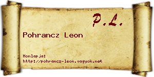 Pohrancz Leon névjegykártya